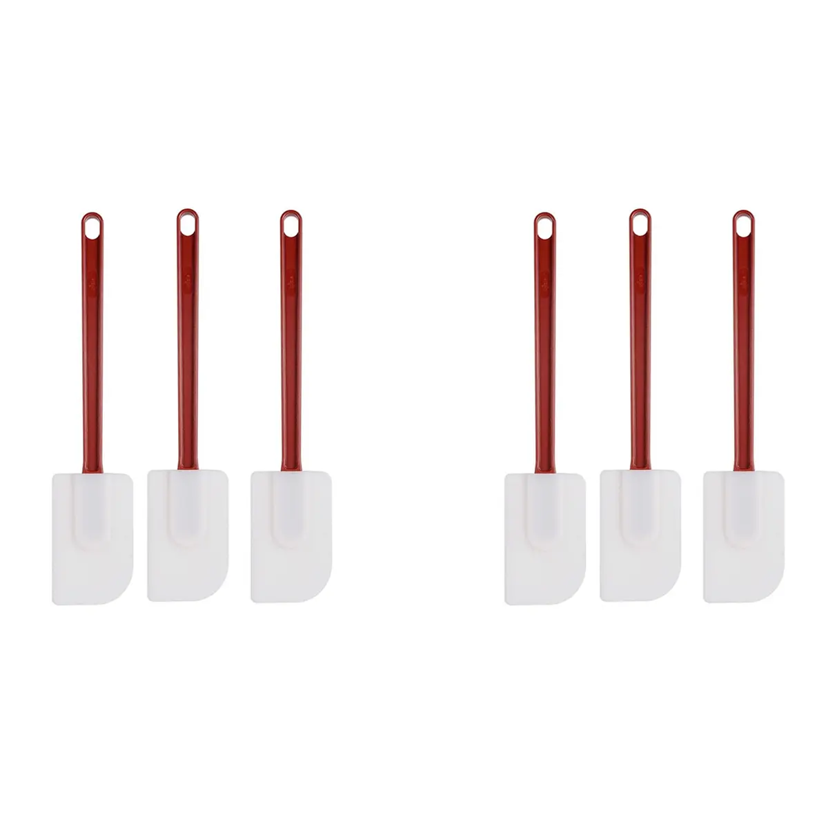 6Pack Spatulas Silicone Heat Resistant, Spatula Silicone , Rubber Scraper Spatula 10 Inches, Kitchen Use A