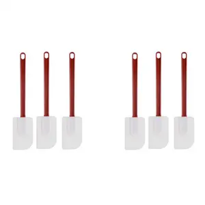 6Pack Spatulas Silicone Heat Resistant, Spatula Silicone , Rubber Scraper Spatula 10 Inches, Kitchen Use A