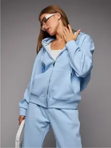 Women's 2-piece Sports Set – Zip Hoodie with Jogger Pants Casual Outfit