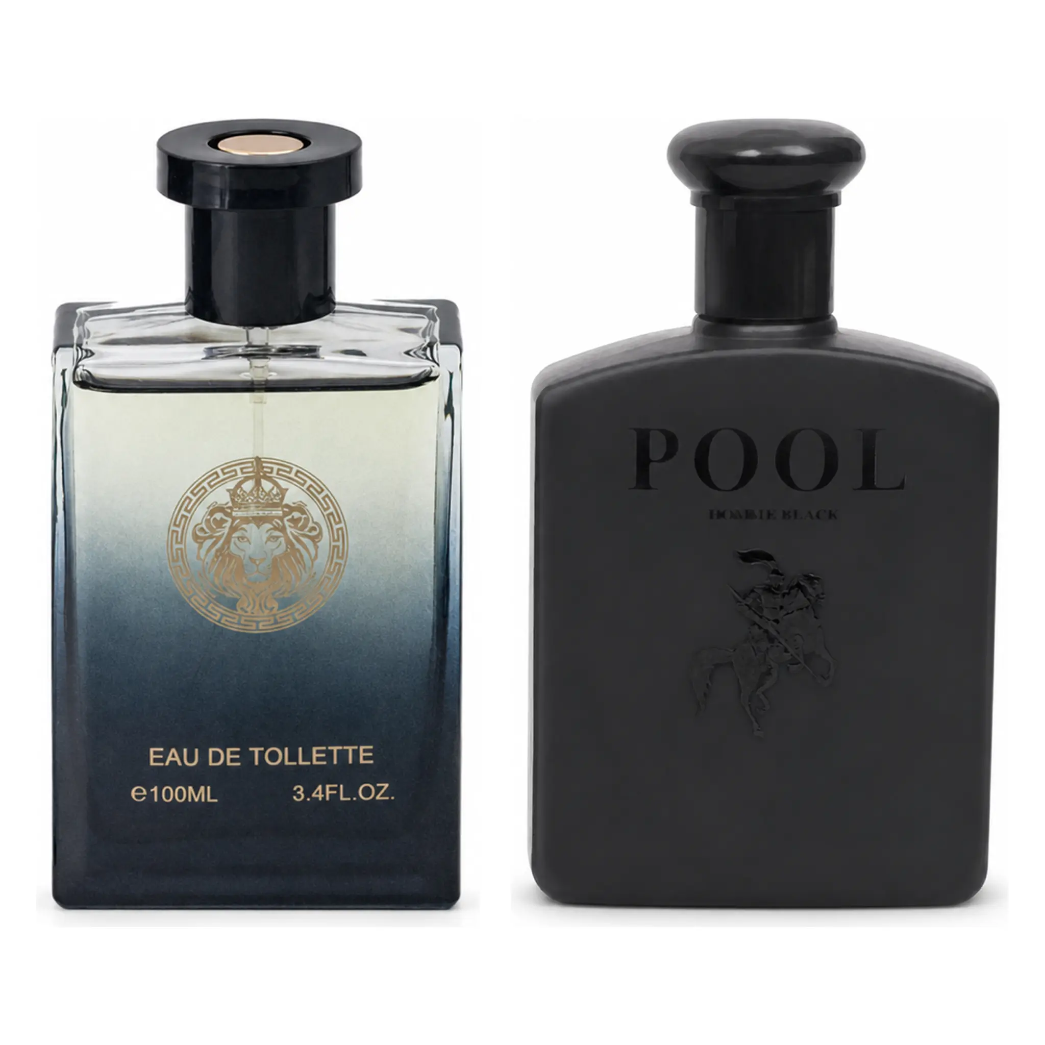 EBC Black Label Combo, Versatile Black + Play Double Black EdT (stronger cologne) for Men 100ml - 3.4 fl oz Bottles x 2