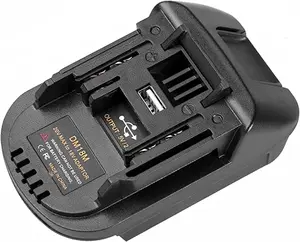 pilot bit This tool kit includes a Dewalt battery adapter DM18M, which allows Makita 18V tools to be compatible with Dewalt 20V tools and Milwaukee M18 18V batteries, and features a USB charging port. drillbit s milwaukeem18