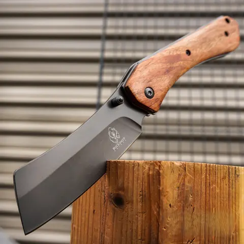 8" Outdoor EDC Pocket Knife Camping Accessories Sharp Edge Cleaver Blade Folding Knife for Camping Hunting Gear Survival Kit Multifunctional Tool