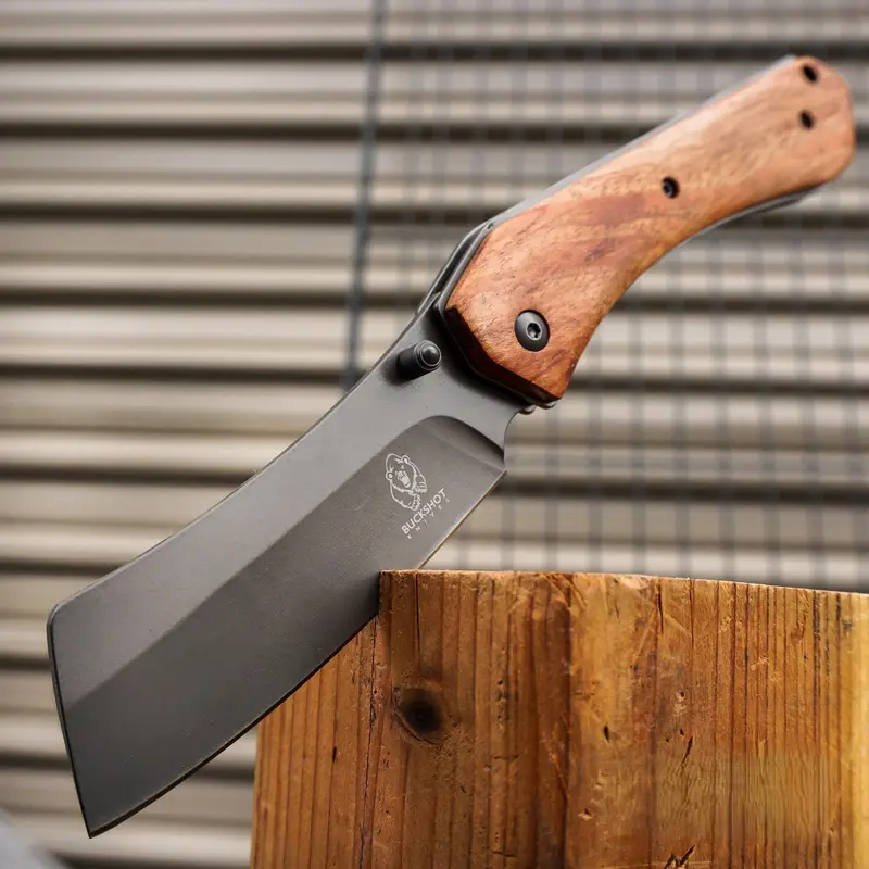 8" Outdoor EDC Pocket Knife Camping Accessories Sharp Edge Cleaver Blade Folding Knife for Camping Hunting Gear Survival Kit Multifunctional Tool