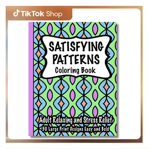 Satisfying Patterns Coloring Book: Adult Relaxing and Stress Relief 50 Large Print Designs Easy and Bold, Adult and Teen Coloring Book, adult relief stress