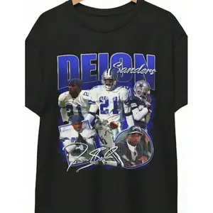 Legend Players Graphic T-Shirt, Deion Sanders Cee Dee Lamb Emmitt Smith Roger Staubach Michael Irvin Troy Aikman Tony Romo Vintage Washed Tee,  Unisex Casual Fan Apparel Perfect Gift for  Sport Fans