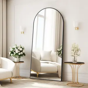 Full length mirrors 71x32 arched full body mirror gold arch mirror arched floor mirror bathroom vanity mirror brushed metal frame antirust tempered glass for bedroom entryway livingdressing room