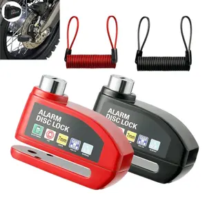 【FathersDayGift】110dB Loud Alarm Disc Lock - Waterproof Anti-Theft Lock for Motorcycles, Bicycles, and Scooters, with a 5-foot Reminder Cable and Carry Pouch Secure your vehicle summerwins