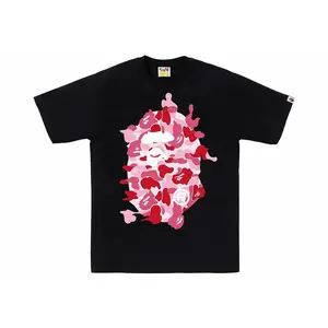 BAPE ABC Camo Rebuild Big Ape Head Tee Black/Pink (men) by StockX
