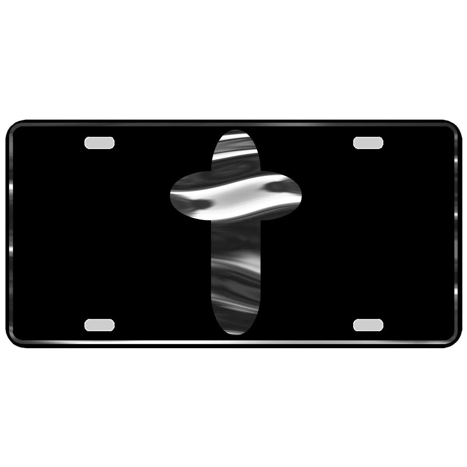 CustoMonsterDesigns Christian Cross Religious Heavy Duty Aluminum License Plate S56