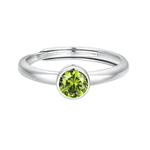 DW You and Me Birth Stone Ring Cubic Zirconia  Withe Gold Plated Silver Daily