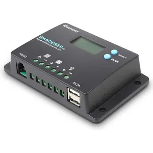 10A 12V/24V PWM Postive Ground Charge Controller Regulator Compact w/ LCD Display for Deep Cycle Sealed, Gel, and Flooded Battery