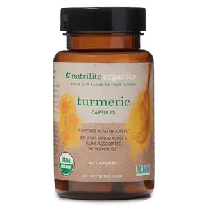 Nutrilite Organics Turmeric Capsules 60 Count High Absorption Curcuminoids for Joint Recovery Support Organic Turmeric Extract for Daily Wellness - Healthcare, Dietary