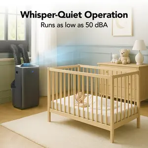 Whynter ARC-1280MX 10,000 BTU Inverter Portable Air Conditioner Cools 500 sq. ft. with Dehumidifier, Remote, and Wifi Enabled in Black Multi Function Airconditioner