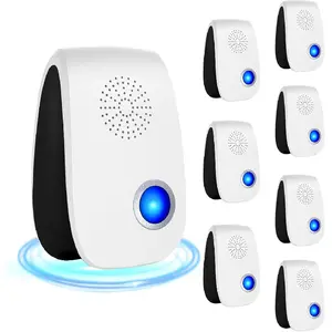 8-Pack 2026 Upgraded Advanced Ultrasonic Pest Repeller, 110-120V, 360° Coverage, 3D Dual Speakers, 1600 Sq Ft Indoor Control, Built-In Night Light, for House, Basements, Garages (Mouse, Roach, Ant, Rodent, Bugs, Mosquito, Spider)