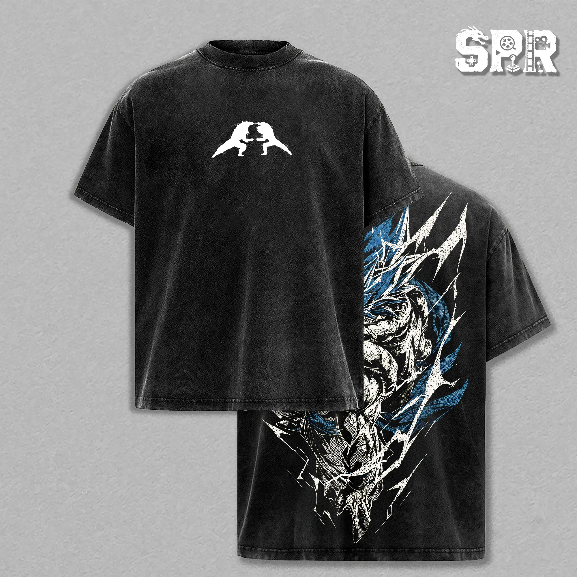 Gogeta - DBZ Graphic Tee Vintage Washed Shirt Unisex Streetwear Anime Merch Fusion Warrior Tee Anime T-Shirt Gift for Anime Lovers DBZ Fans