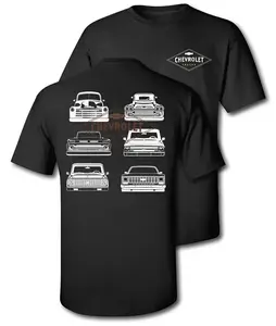 Chevy Front Grille T-Shirt, Classic Chevrolet Truck Generations Line Art, Bowtie Logo Heritage Shirt for Pickup Enthusiasts, Gift for Vintage Truck Collectors & Chevy Fans