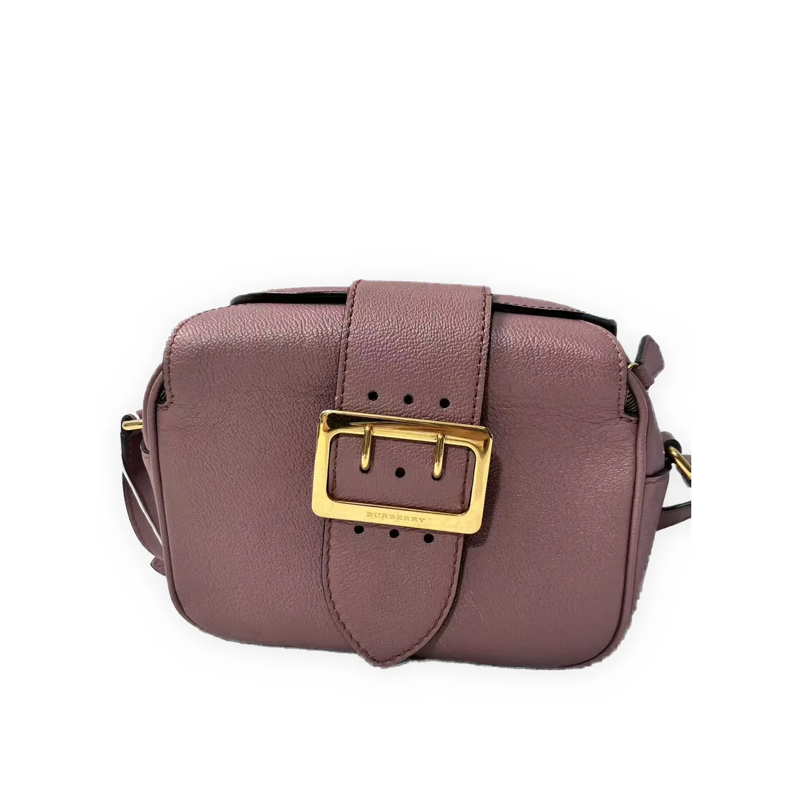 Pre-owned BURBERRY Grained calfskin leather Shoulder Bags Marcie Dusty pink Very Good S014260405278