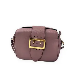 Pre-owned BURBERRY Grained calfskin leather Shoulder Bags Marcie Dusty pink Very Good S014260405278