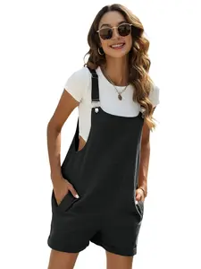 Womens Cotton Linen Summer Overalls Casual Shortalls with Pockets Perfect for Beach Getaways Comfortable and Stylish Loose Fit Design Available in Multiple Colors Ideal for Warm Weather Versatile and Functional Maternity Friendly