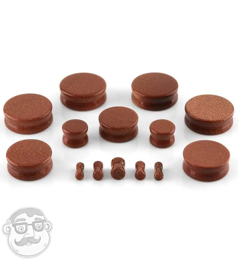Goldstone Glass Plugs