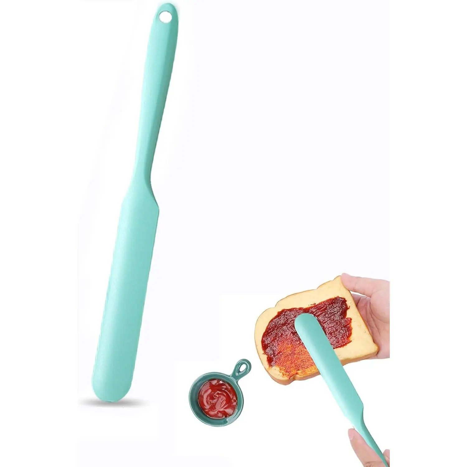 Spatula Set for Jam Jar & Baking - Heat-Resistant Small Skinny Spatula, Non-Stick Scraper, Sourdough Spurtle, Cake Cream & Butter Spreader - Kitchen Utensils for Mixing, Spreading, Canning