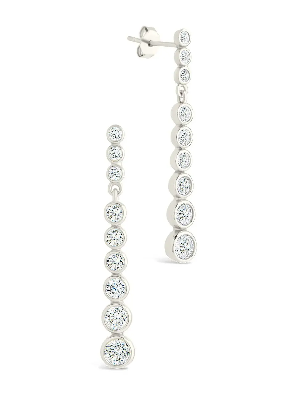 Sterling Silver Ianthe Brilliant Cut CZ Dangle Earrings
