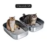Furrbby XL Universal Stainless Steel Sifting Litter Box Enclosure - 99% Odor Control, Scratch-Resistant, High Sides, 3-in-1 Dual/Triple Tray, 2 Pans for Multi-Use, 3sec Clump Lift, Included Scoop, Fast-Cleaning Pet Tray, Thanksgiving Gift Ideas