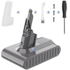 Upgarded 6.0Ah 21.6V Replacement Battery for Dyson V7 Battery Compatible with Dyson SV11 V7 Animal/Absolute/Motorhead/Mattress/Trigger/Car+Boat/Fluffy Handheld Vacuum Cleaners