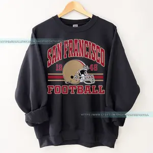 [Sale Up To 50%] San Francisco Football 49 Vintage Sweatshirt, San Francisco Football Sweater, San Francisco Football Crewneck, Gift For Fan, Trendy USA Cotton Fabric
