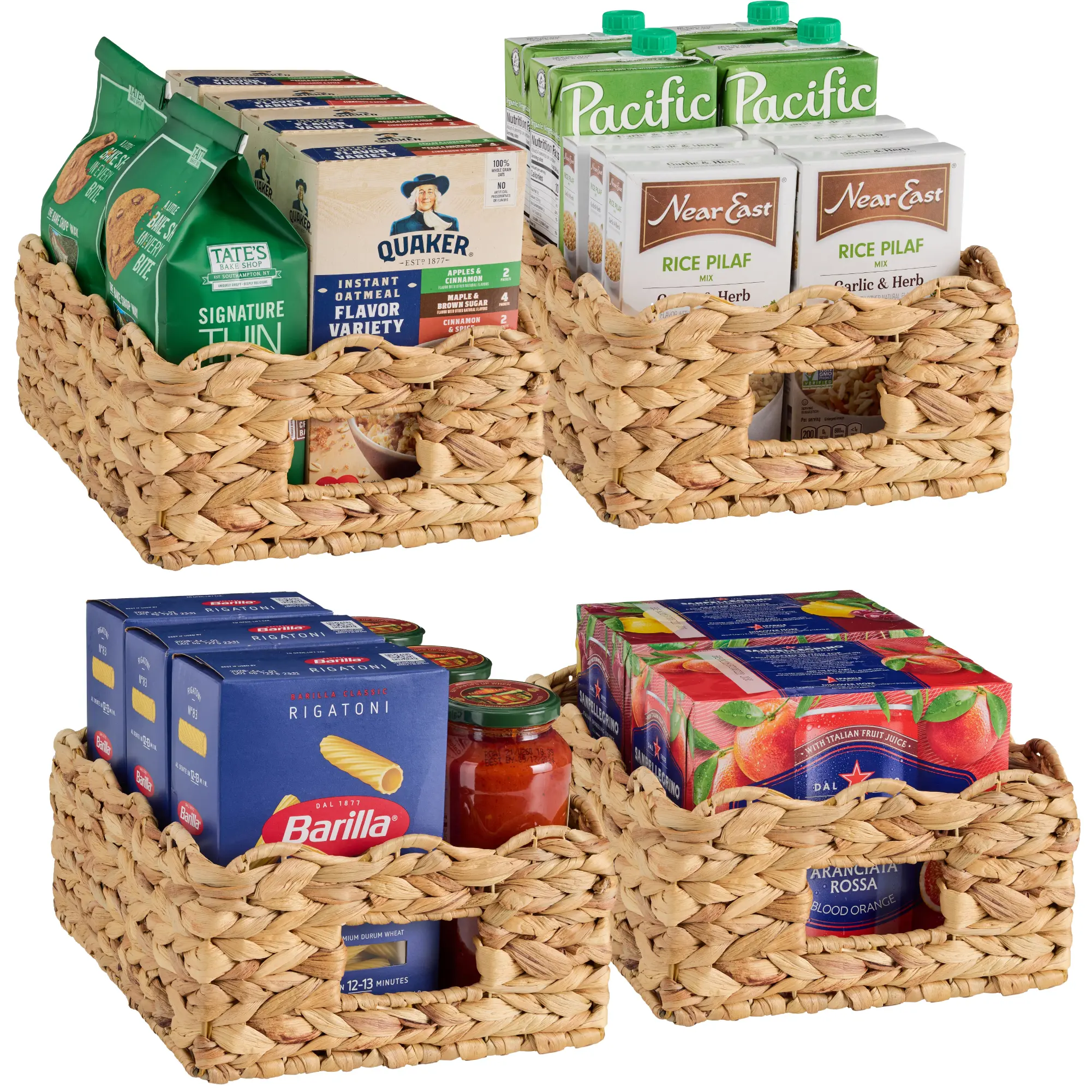 Best Choice Products 9x12 Scalloped Shelf Baskets, Woven Storage Bins, 4 Pack Best Choice Products 9x12 Scalloped Shelf Baskets, Woven Storage Bins, 4 Pack