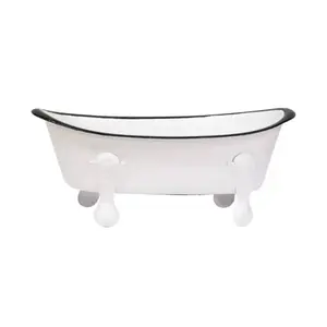 Draining Soap Dish | Fern Valley Soap | Classic Clawfoot Iron Bathtub