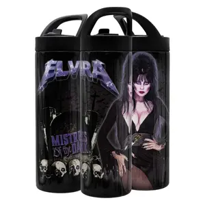 Elvira Ride The Bats Portable Handle Skinny Tumbler