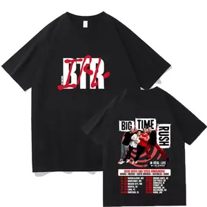 BTR In Real Life Worldwide 2026 Tour T-Shirt – Big Time Rush Concert Tee, Y2K Streetwear Style, Unisex Cotton Summer Shirt