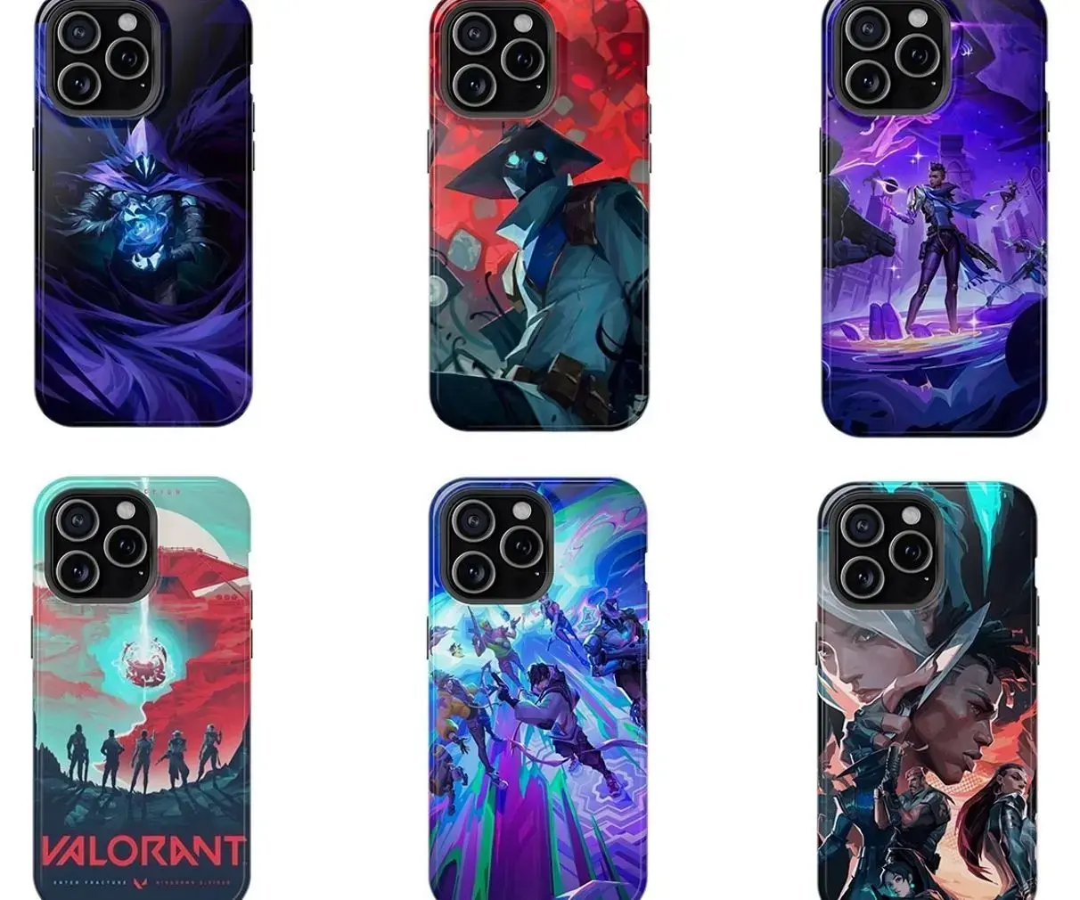 Valorant Game Tough Phone Case, Shockproof Drop Protection for iPhone 11 12 13 14 15 16 17 Pro Max Plus