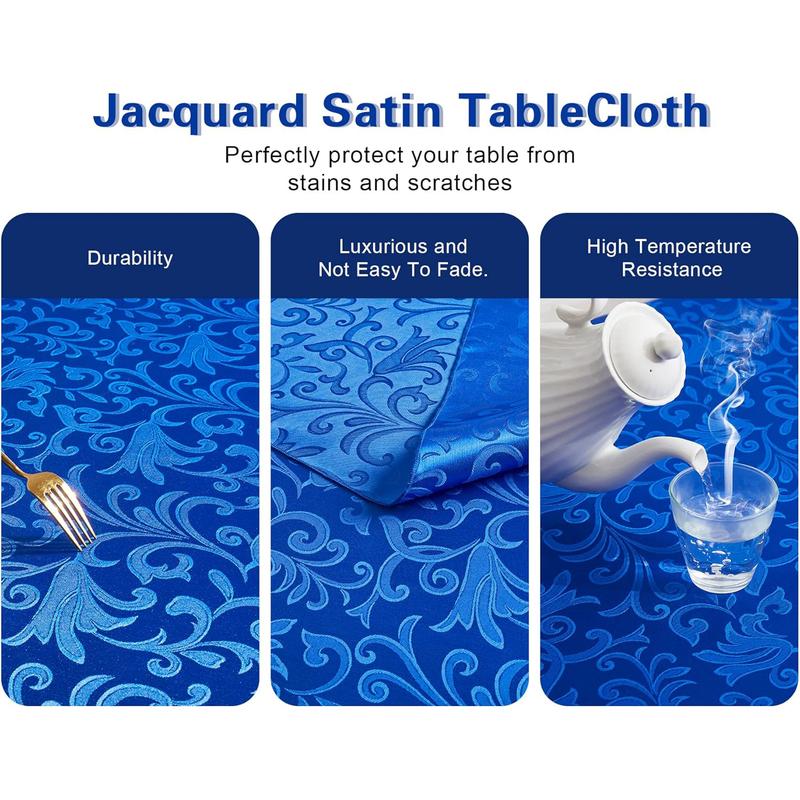 Sunfans Damask Jacquard Tablecloth Wipeable Durable for Dining Buffet Parties Camping Elegant Rectangle Table Cover Machine Washable Outdoor Living Furniture Sunfans Damask Jacquard Tablecloth Wipeable Durable for Dining Buffet Parties Camping Elegant Rectangle Table Cover Machine Washable Outdoor Living Furniture
