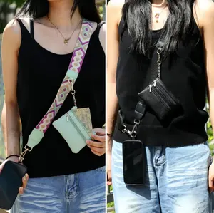 Clip and Go Strap for Phone With Wallet Crossbody, Phone Strap With Wallet, Phone Strap Crossbody With Zipper Pouch Wallet, Phone Wallet,  Adjustable Mobile Phone Strap, Gift for Mother's Day, Gift for Birthday