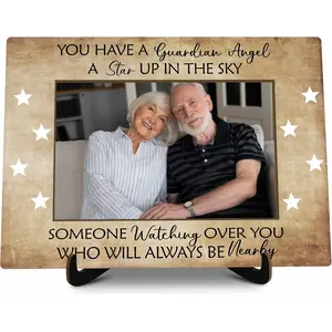 Memorial Picture Frame Gift, In Loving Memory of Loved One Gifts, Memory Photo Frame for Loss Loved Ones Mother Father Grandma Grandpa Wife Husband, Guardian Angel Picture Frames