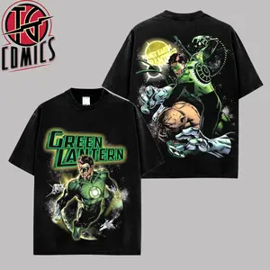 [IG] Vintage Green Lantern Comic Graphic Premium Cotton T-Shirt (Made In US), Comic Books Graphic Tee, Green Lantern Corps Comics Book Fans Shirt, Comic Book Outfit, Gift For Hero Fans