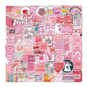 Kindle Accessories - Pink Book Stickers for Kindle Decorative Stickers for Book Lovers Gifts, Motivational Reading Book Stickers For Kids Teens Adults