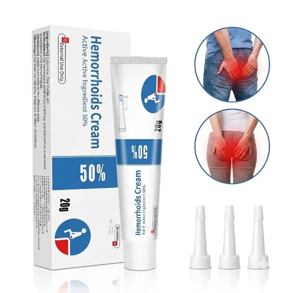 Gentle Soothing Hemorrhoid Cream, 50% Herbal Active Ingredients, Ointment for Men & Women, Relieves Itching, Burning and Discomfort