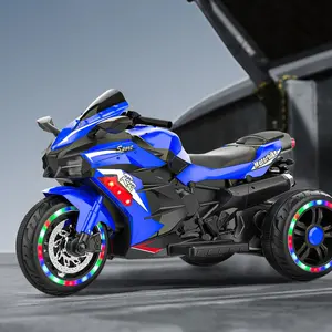 3 Wheels Electric Motorcycle for Kids,Battery Powered Eletric Ride on Motorcycle,Ride On Motorcycle for Kids,Electric Kids Moped,Motocross Motorcycle,Kids Motorcycles Ride on Toy,12V Electric Dirt Bike Motorcycle with Music & Light for 3-6 Years