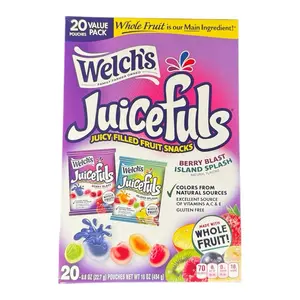 Welch's Juicefuls Berry Blast & Island Splash Juicy Filled Fruit Snacks 20 Value Pack Whole Fruit Gluten Free