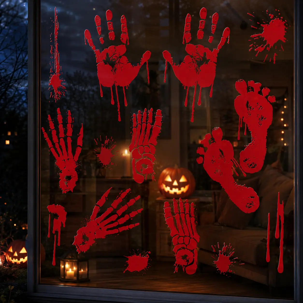 Joytutus Halloween Blood Car Decals – Spooky Self-Adhesive Stickers for Headlights, Windows, Head Lamps, and Tail Lights – Easy Application, Festive Decoration