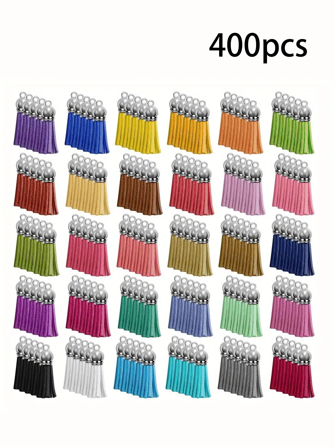 400 tassels are used for jewelry making, wholesale of keychain pendants, handmade crafts, bracelet making, earring and jewelry making, DIY creative wallet keychain making, handicrafts, tassel decoration, fashion hanging accessories