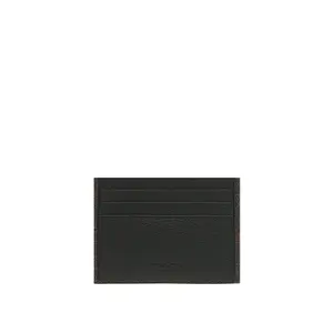 Coach Horse and Carriage Canvas and Leather Card Case for Men in Brown