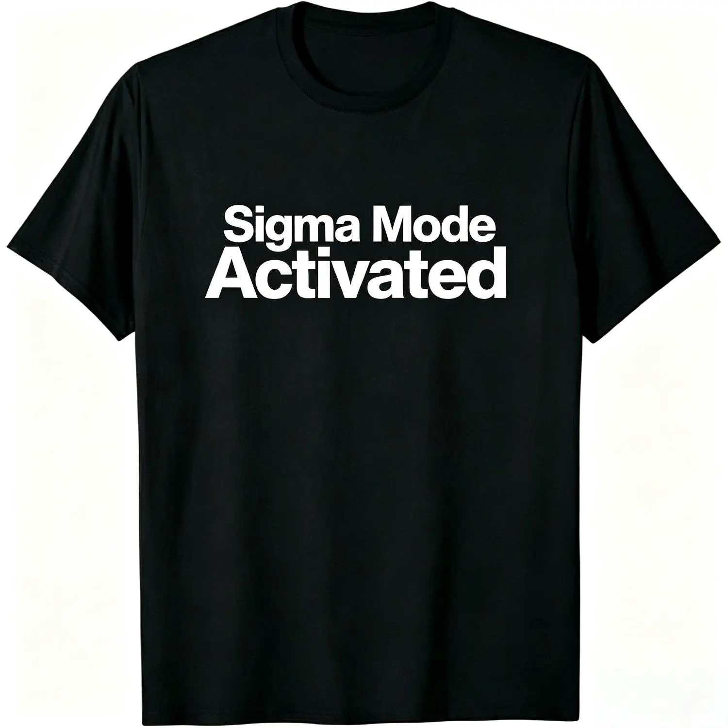 Sigma Mode Activated Mens Short sleeve T shirts Viral Sigma Meme Tee Gen Z Internet Slang Shirt Funny Trendy Streetwear T shirt Gift For