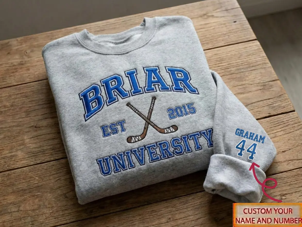 Briar University  Sweatshirt, Off Campus Series , Dean Laurentis Embroidered Hoodie,Graham 44 Embroidered Sweatshirt, Hockey Romance Booktok Gift
