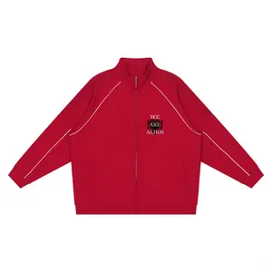 Reflection Striped Raglan Sleeve  Jacket
