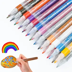 WELLOKB 18/28/48 Colors Acrylic Glitter Markers Pen,0.7mm Fine Point Tip Metallic Shimmer Marker,Kids Adults DIY Crafts Making,Greeting Birthday Cards Present,Drawing,Scrapbooking Supplies