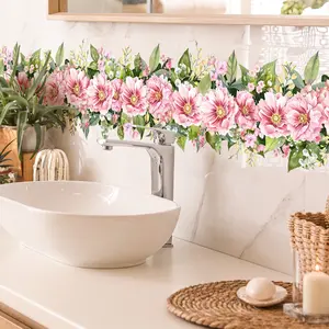 Fresh Plant Floral Wall Stickers Set, Universal Home Decor for Living Room & Bedroom, Elegant Design for Modern Spaces